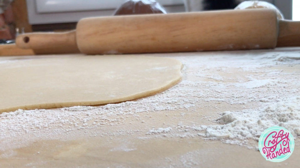 1/8" thick rolled out dough